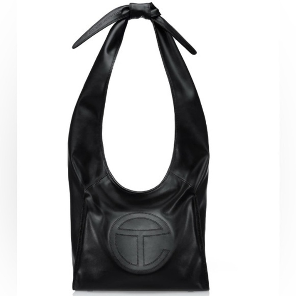 Telfar Black Hobo Bag Sleek Modern Design Tie It Bag